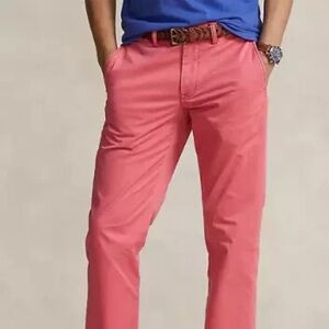 Polo Ralph Lauren pink Polo Chino stretch straight fit pants